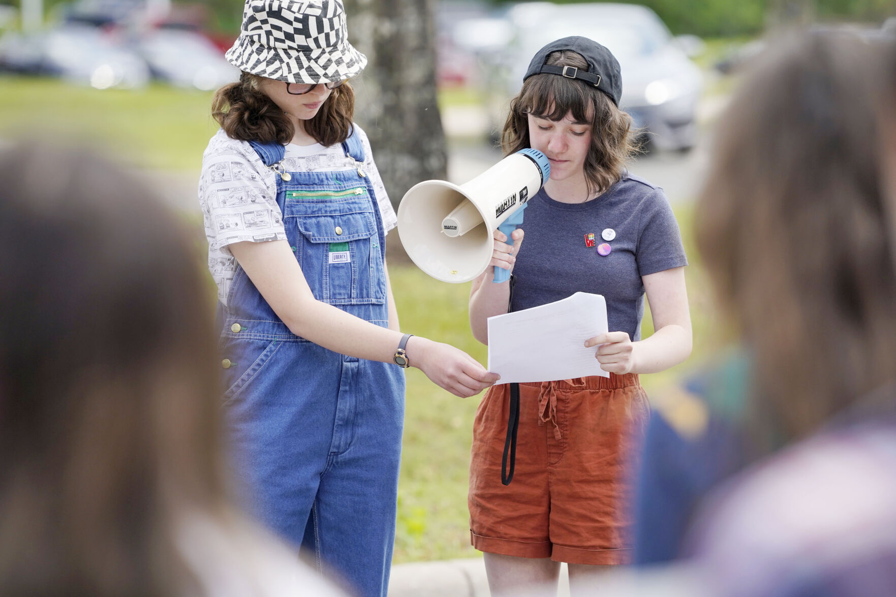 middle school girls lead protest